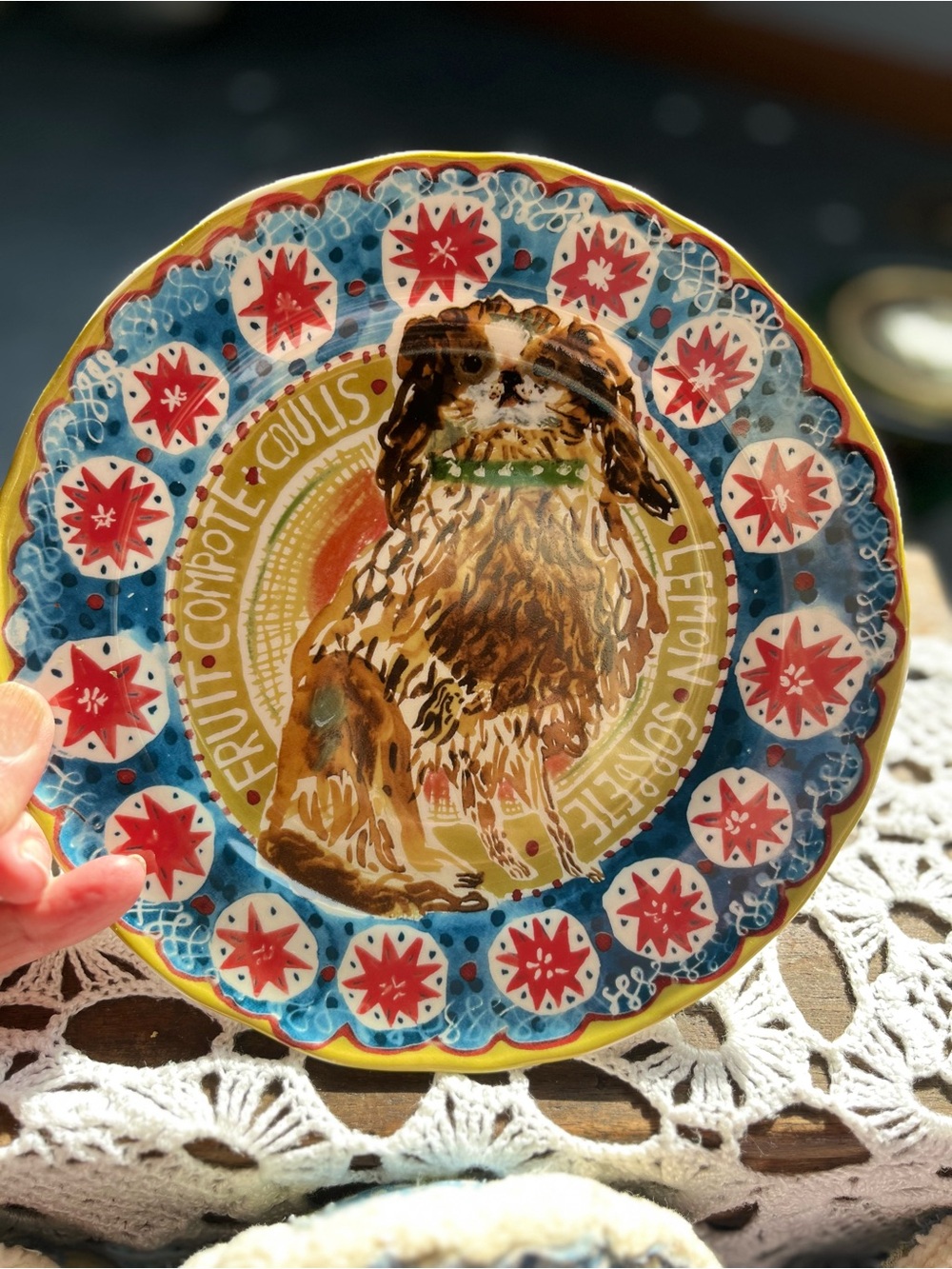 Anthropologie Cornelia
O'Donovan Woodland Picnic
Papillon Dog 8" Plate